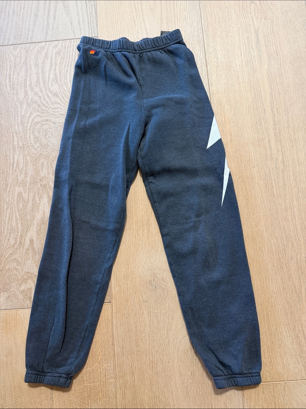 Aviator Nation charcoal  Kids Sweatpants with White Lightning